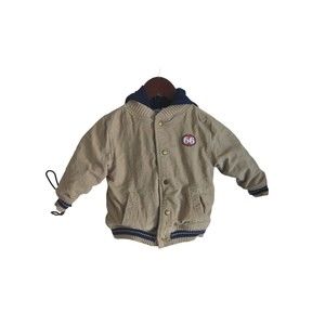 VTG Cuddle Bear Toddler 24 Months Tan Corduroy Sweatshirt Hood Jacket